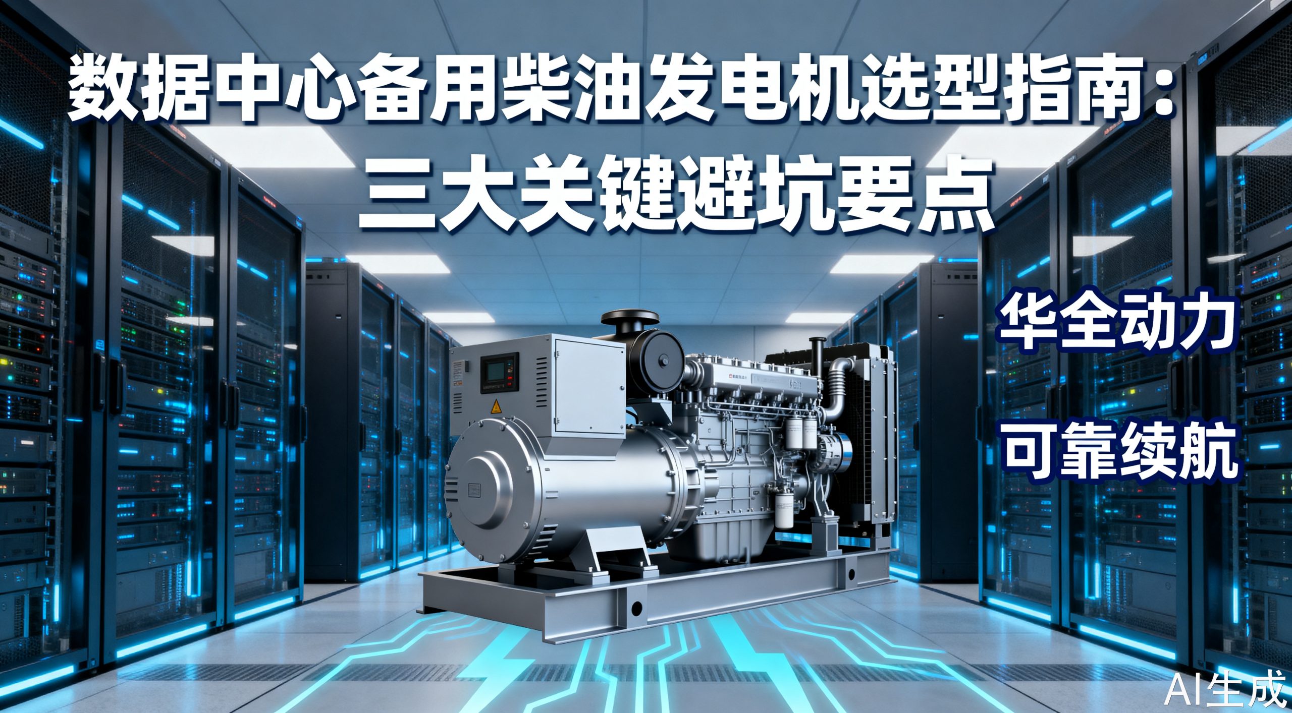 数据中心备用柴油发电机选型三大关键实用技巧