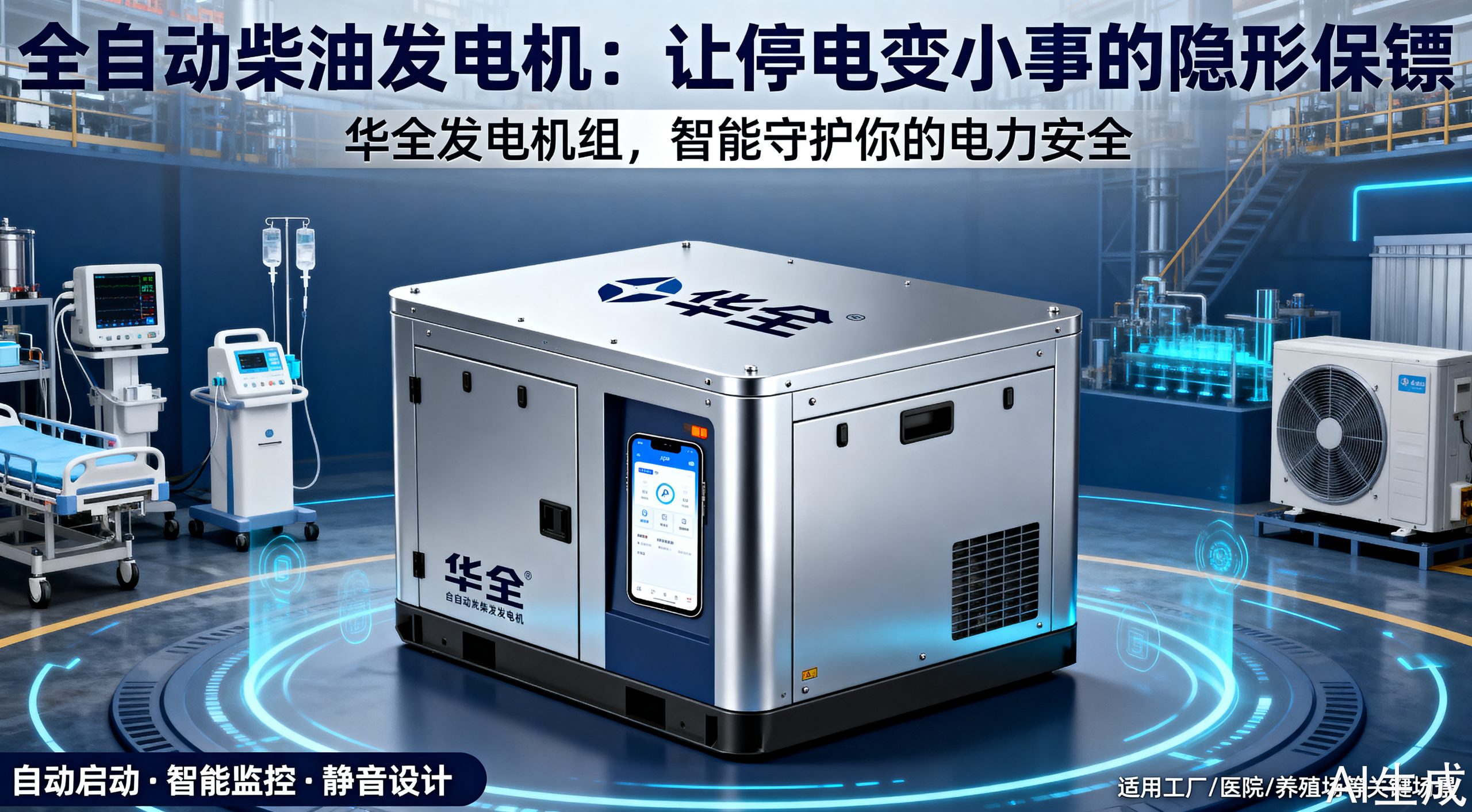 全自动柴油发电机：你的全天候电力保镖