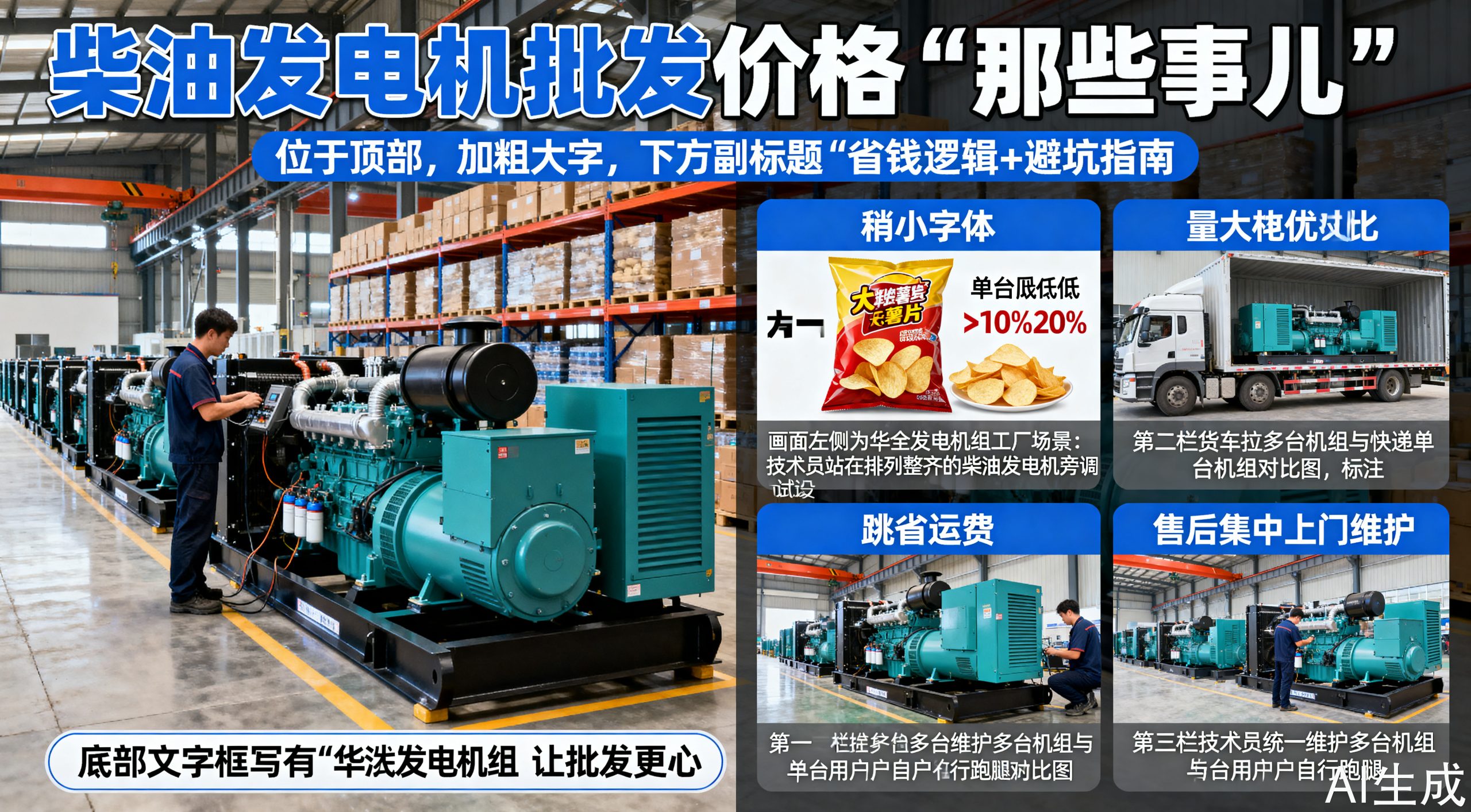 柴油发电机批发价格，笑谈省钱大法