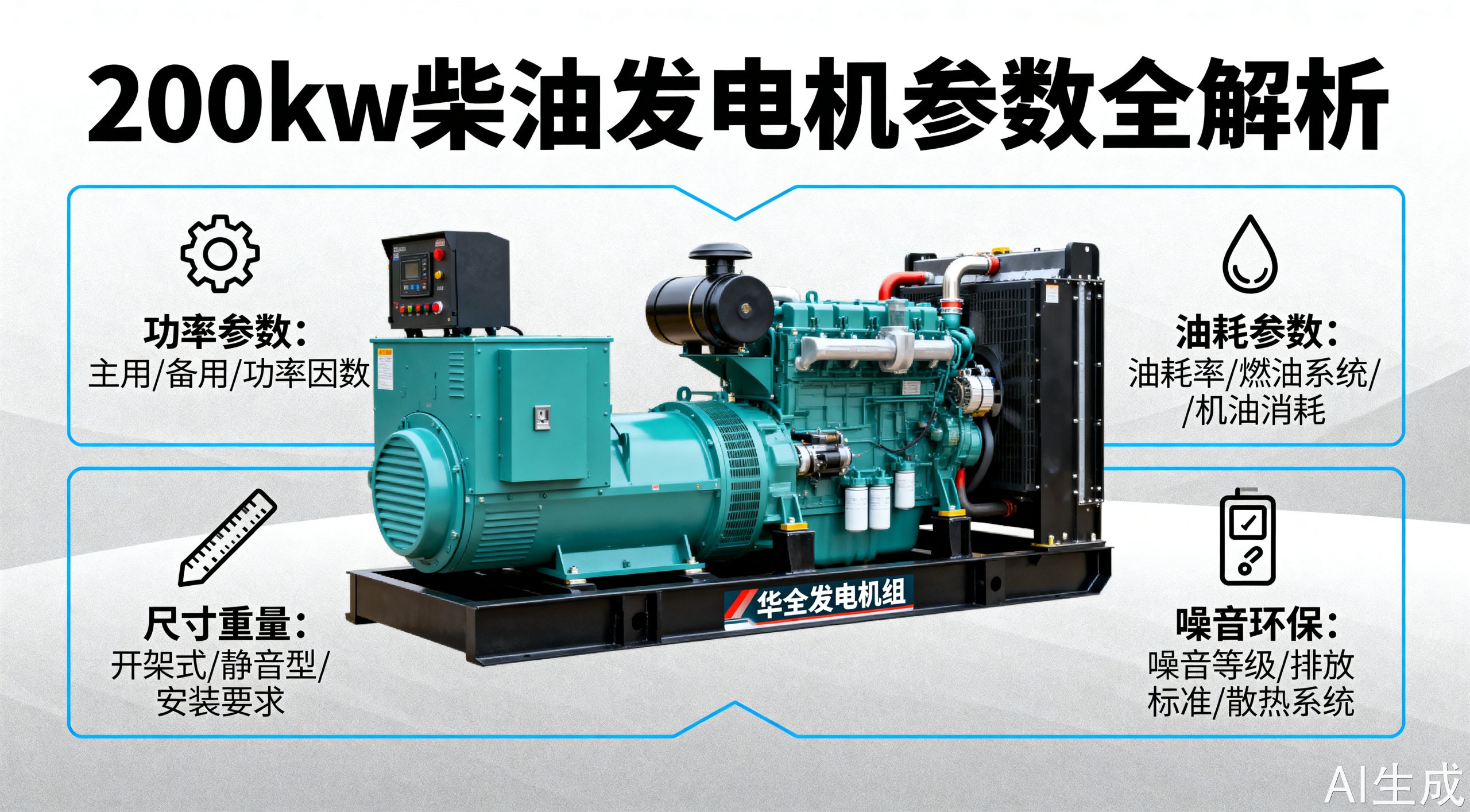 200kw柴油发电机参数详解，选型必备知识