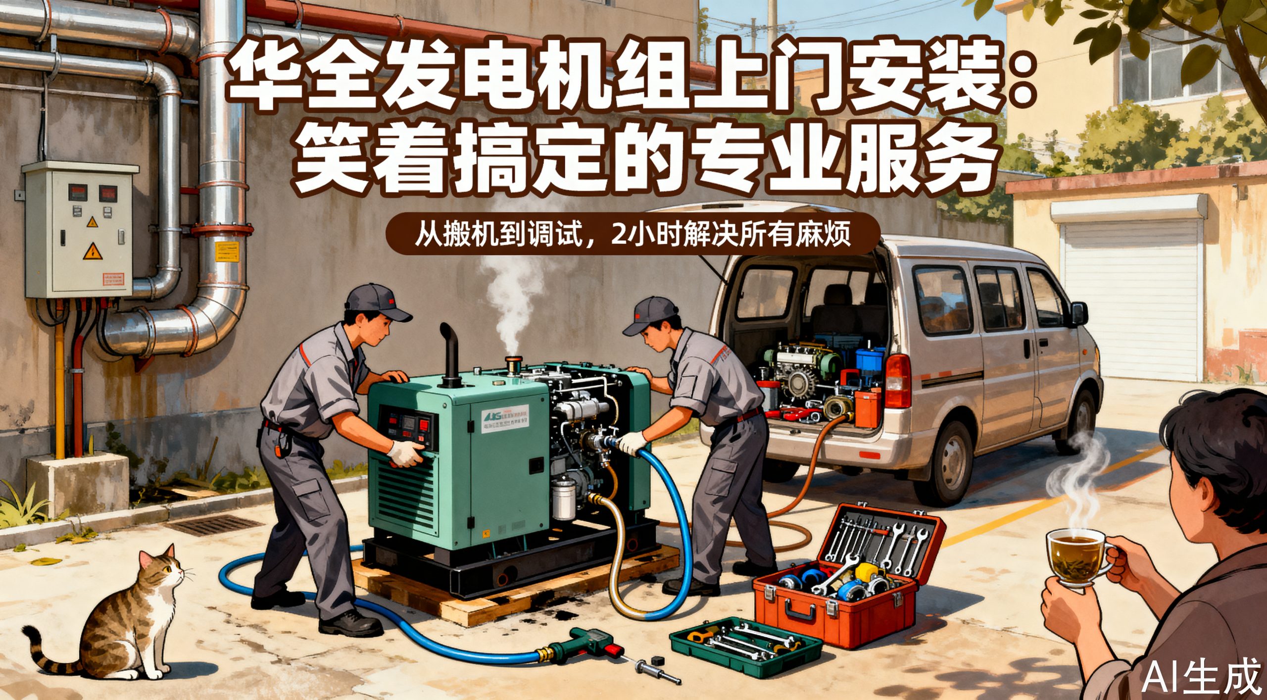 柴油发电机上门安装，笑到肚子疼的经历