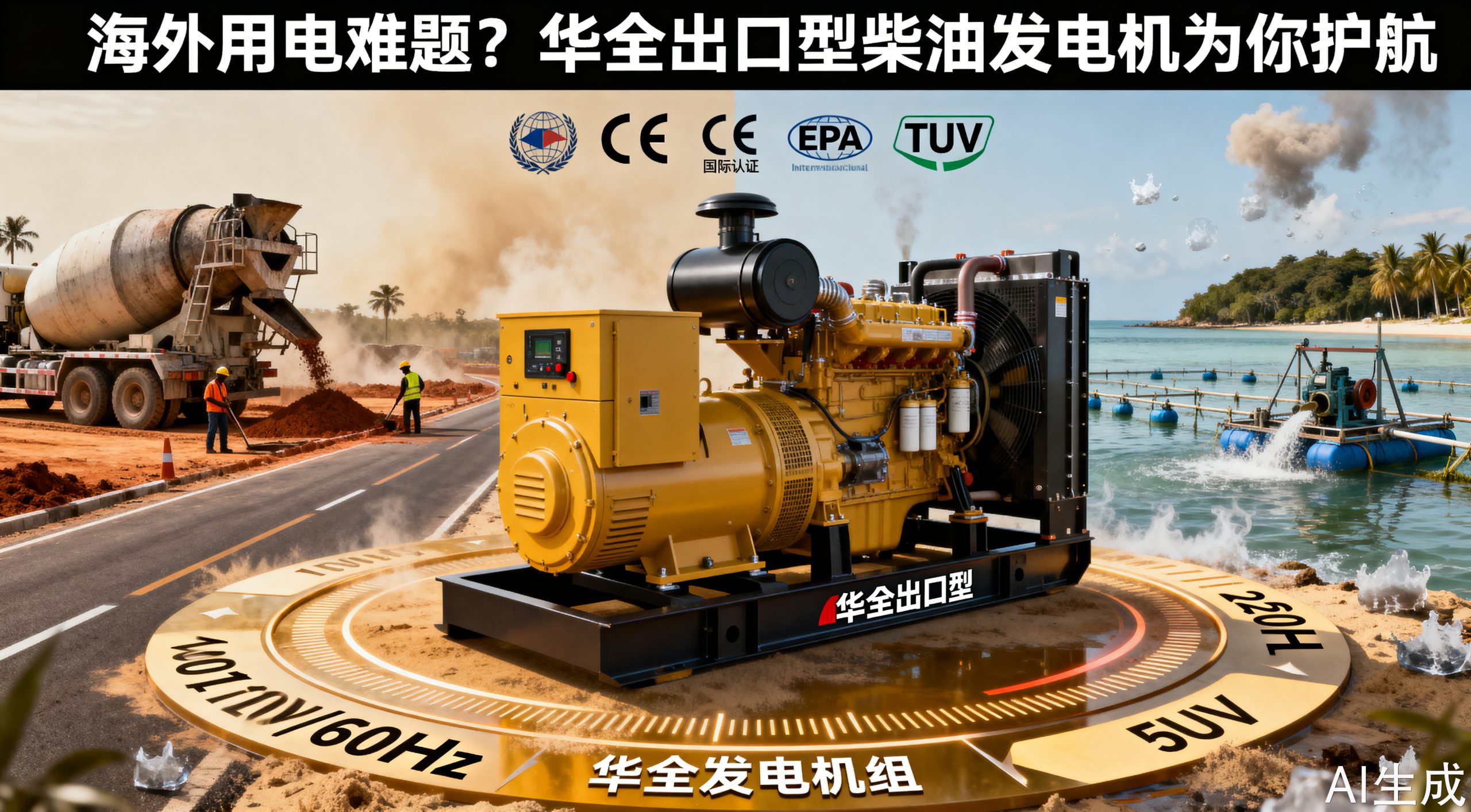 出口型柴油发电机：你的海外好搭档
