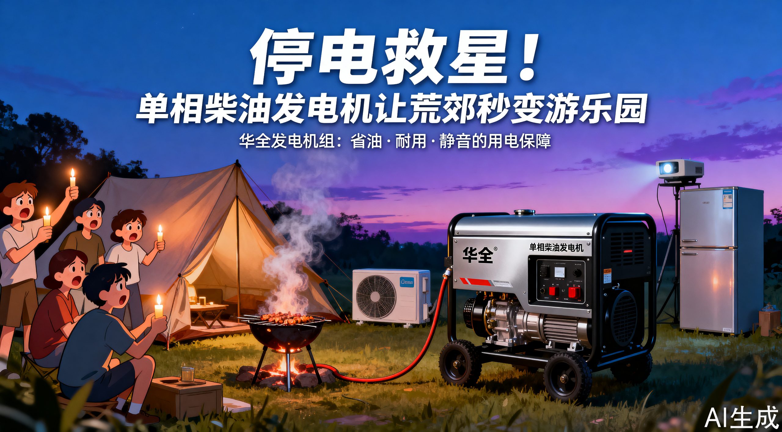 单相柴油发电机 别让停电毁周末