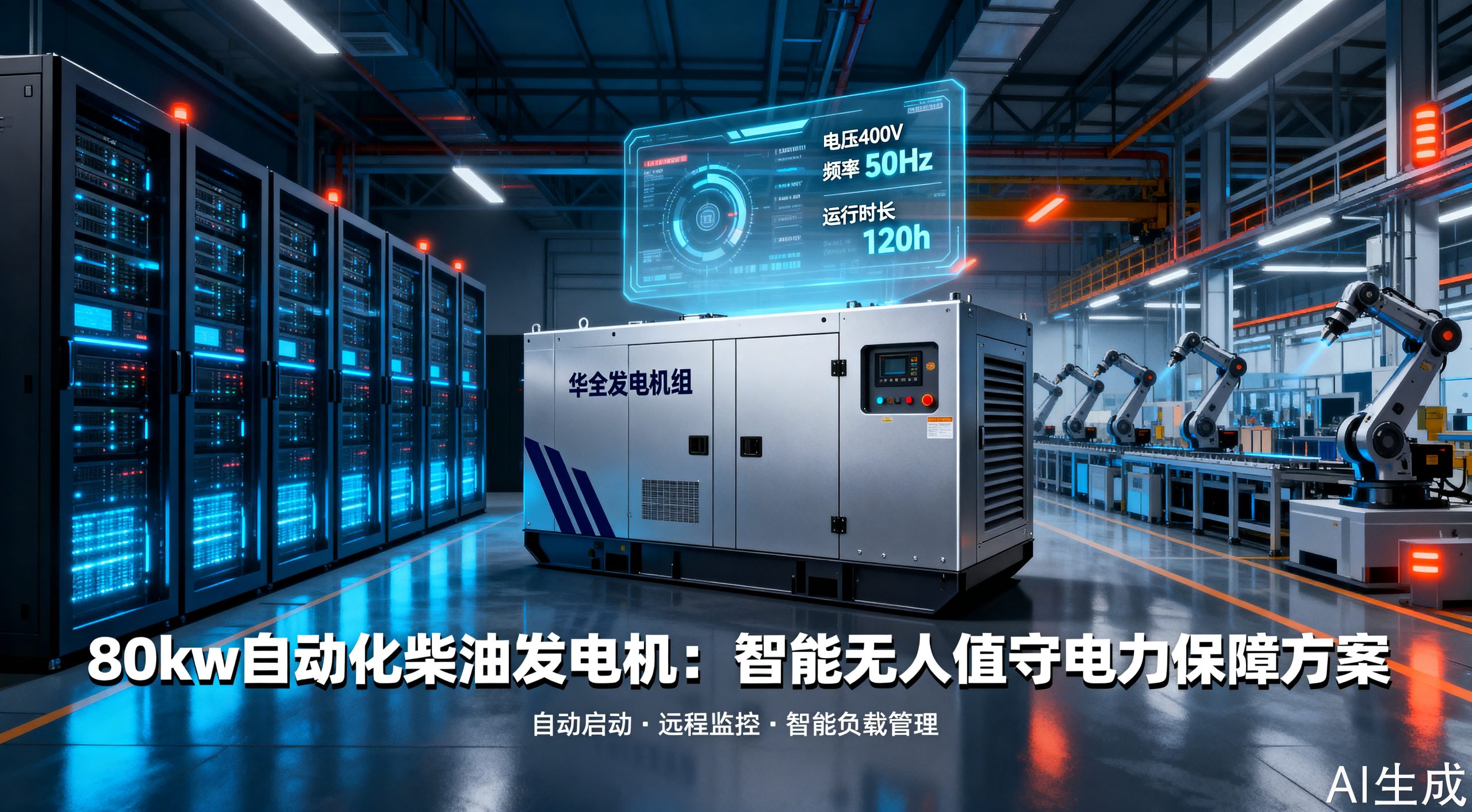 80kw自动化柴油发电机，高效稳定的电力保障