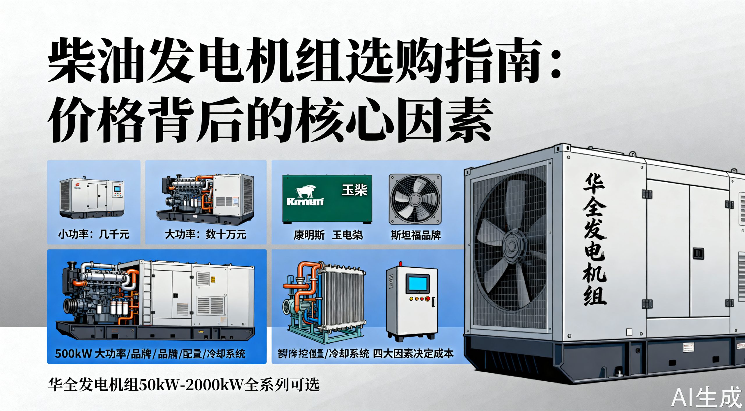 柴油发电机组多少钱一台？价格主要受这些因素影响