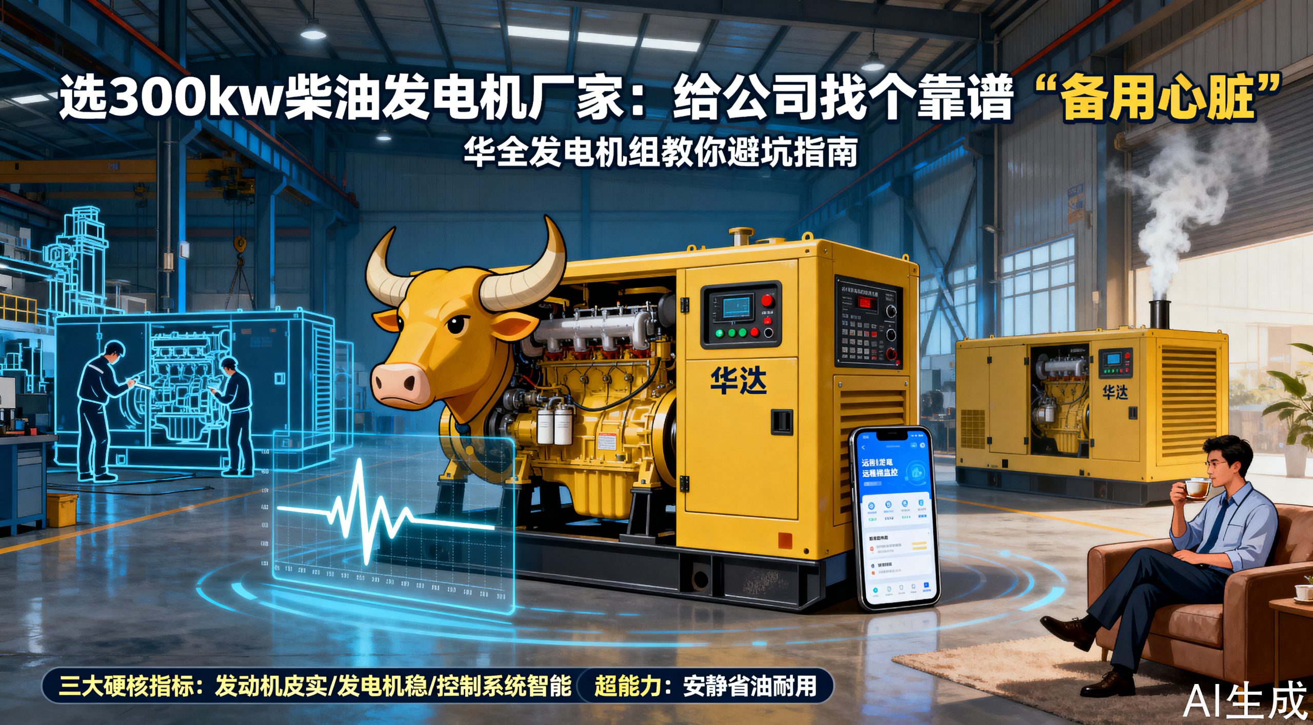 300kw柴油发电机厂家？选对笑到岔气