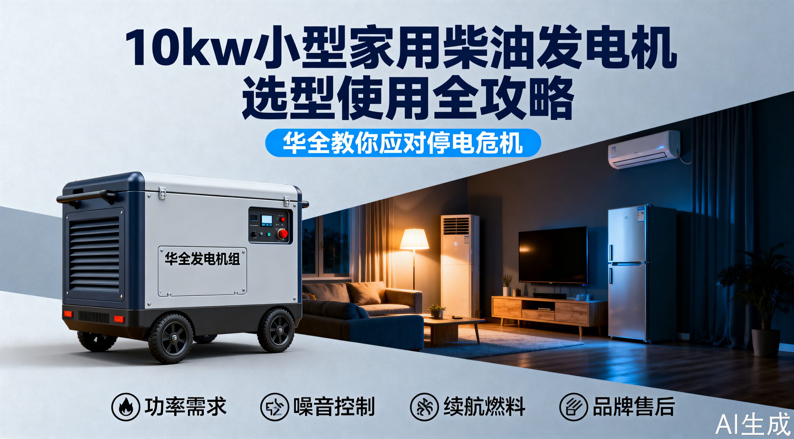 10kw小型家用柴油发电机选购实用指南