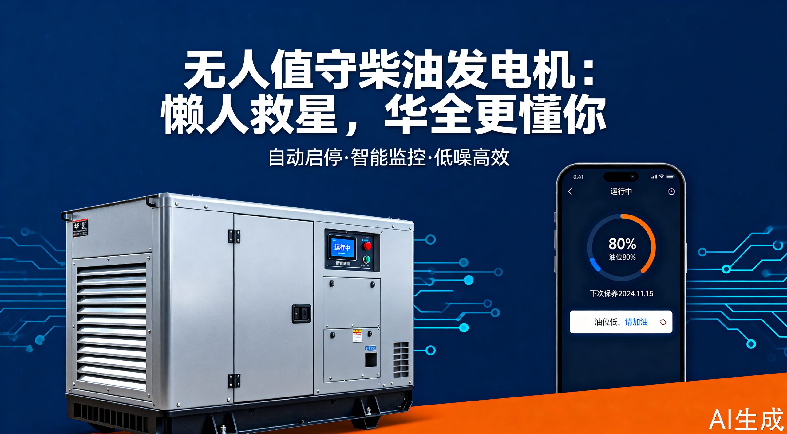无人值守柴油发电机：懒癌患者的最佳福利