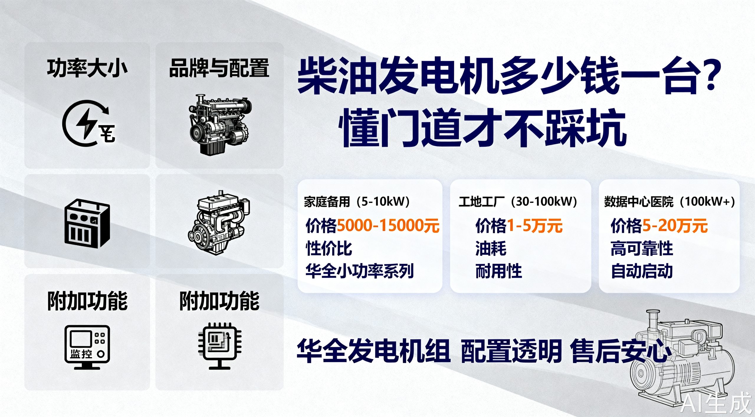 柴油发电机多少钱一台，看完这篇心中有数