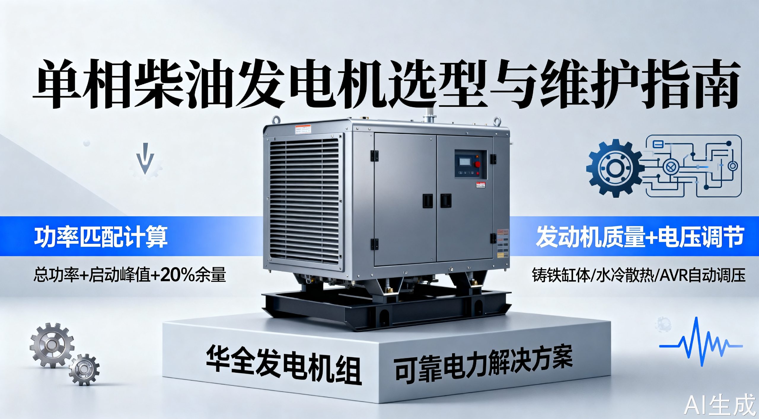 单相柴油发电机：从选型到维护全攻略