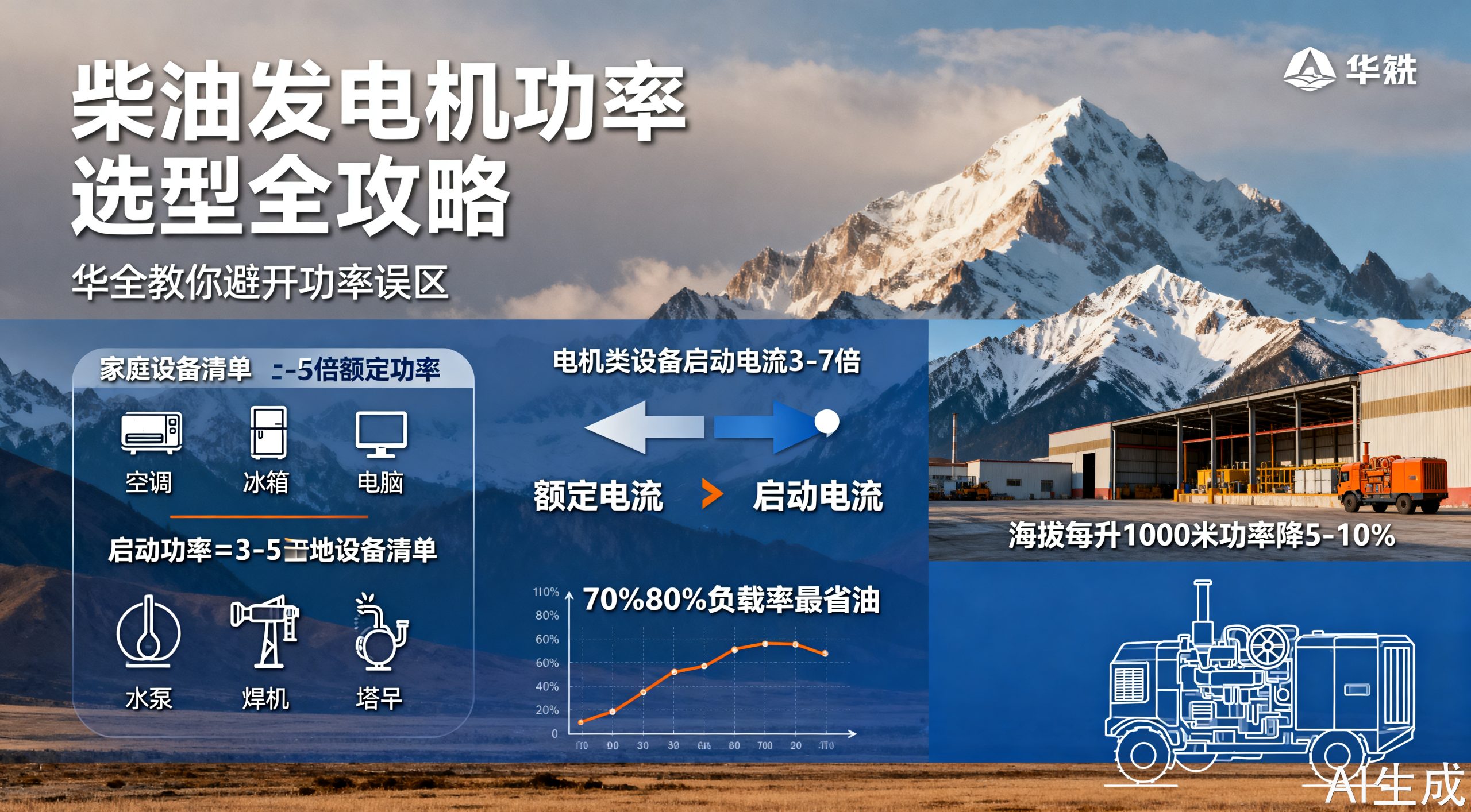 柴油发电机功率怎么选？老司机教你避开这5个坑
