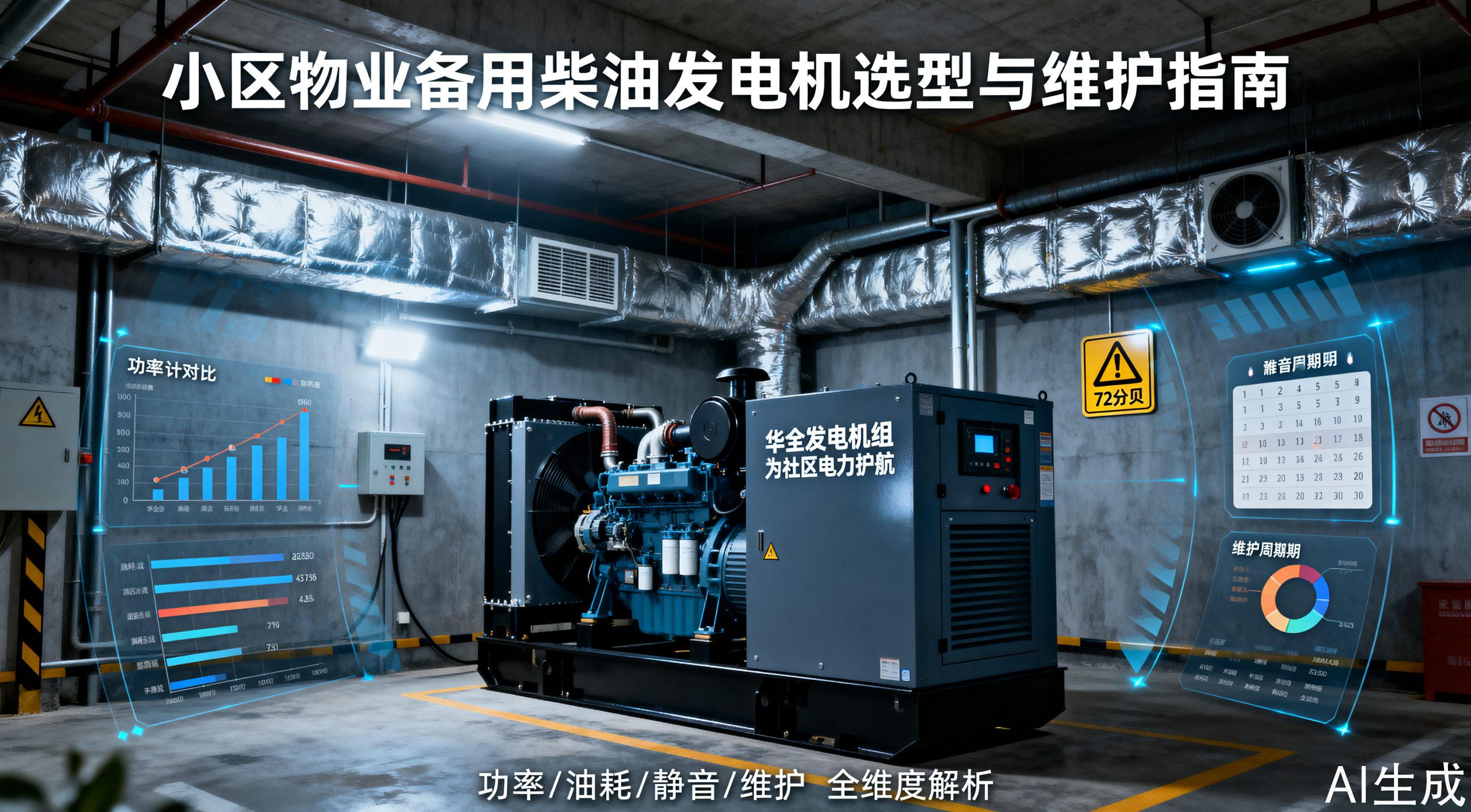 小区物业备用柴油发电机选购与维护指南