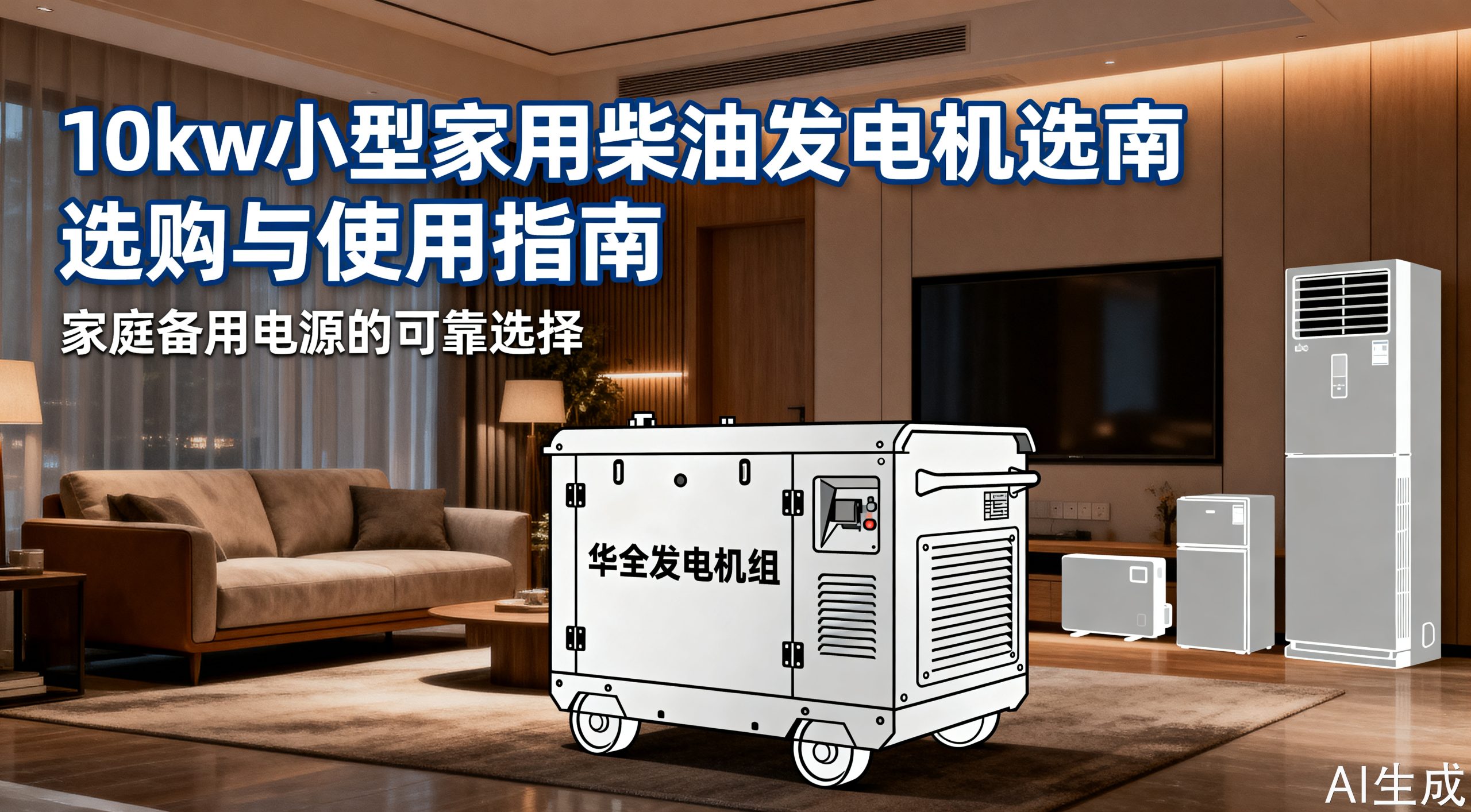 10kw小型家用柴油发电机选购使用指南